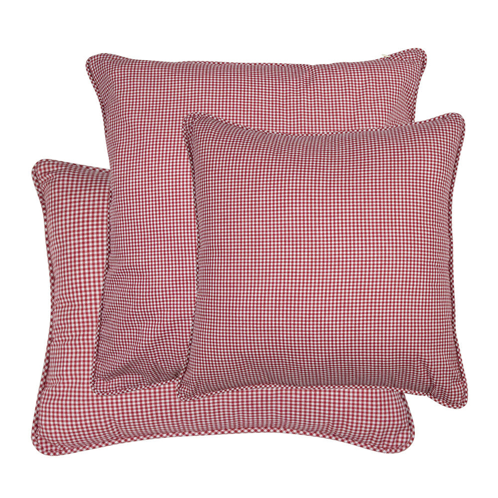 Kussen Ruit donkerrood 45x35cm