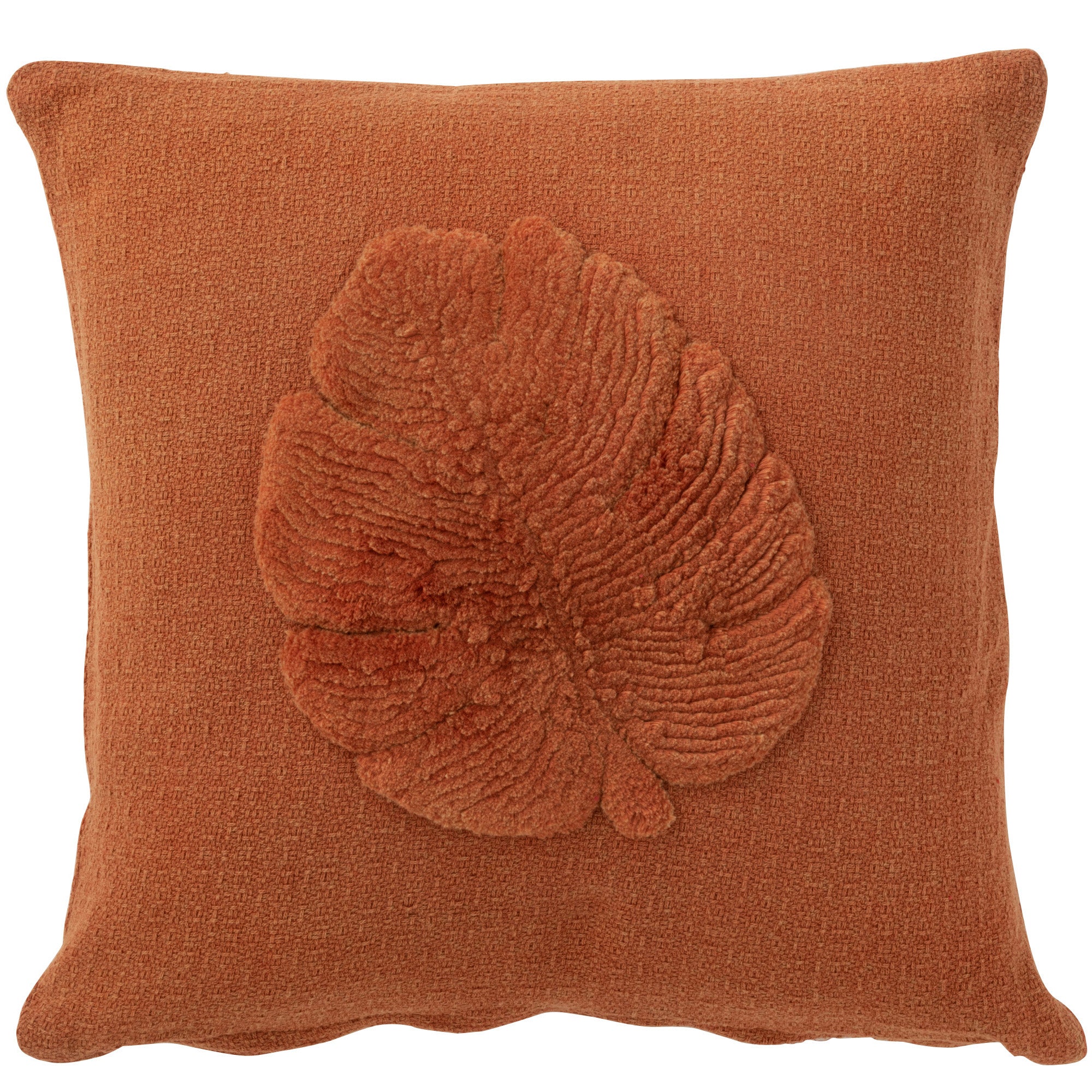 Kussen Tropisch Blad terracotta 45x45cm