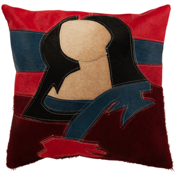 Kussen Vrouw Leder 45x45cm