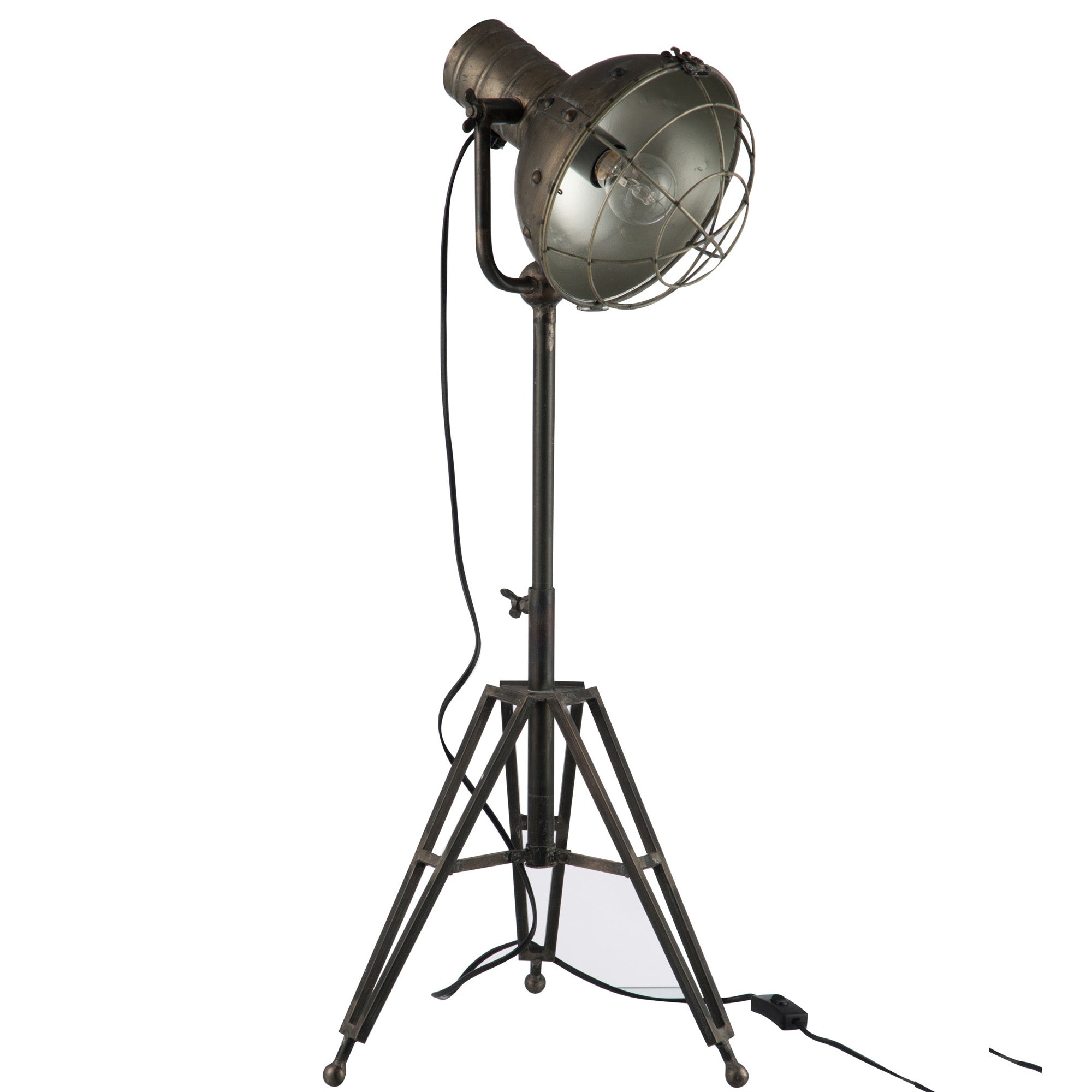 Lamp Staand Metaal grijs 35x30x93cm