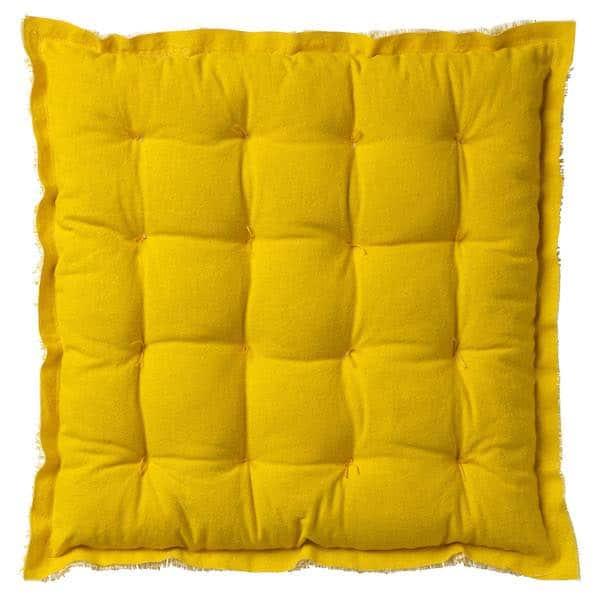 Matraskussen Burto lemon 40x40cm achterkant