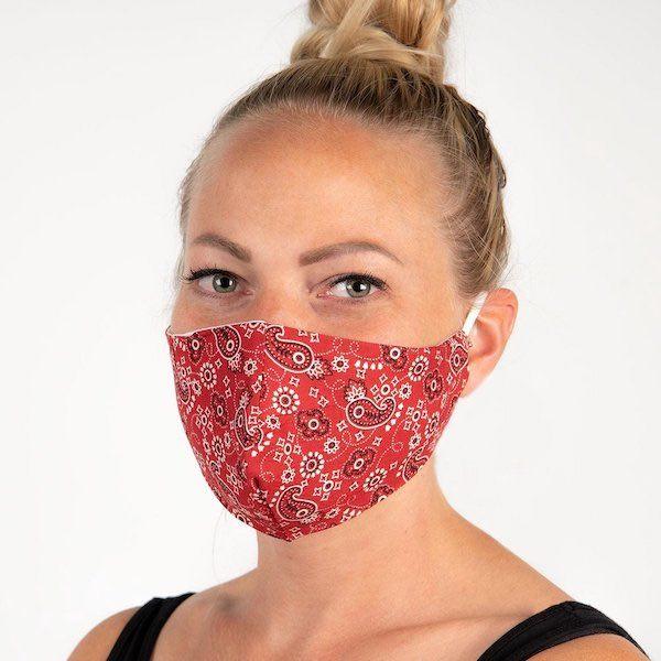 Mondmasker Fashion rood one-size scheef