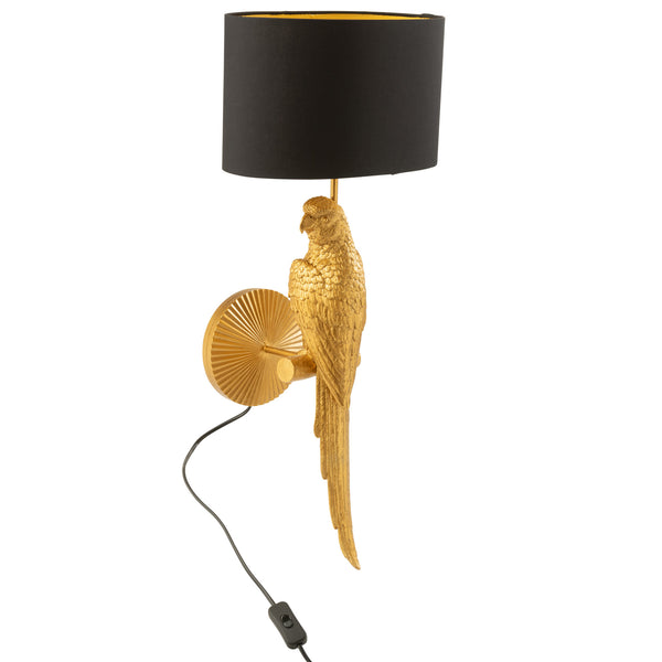 Muurlamp Vogel goud 22x35x71cm