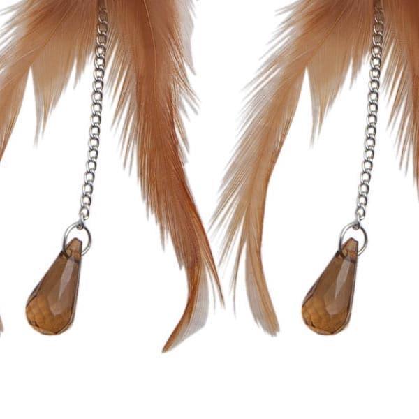 Oorbellen Irono bruin detail