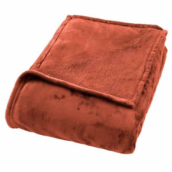 Plaid Billy potters clay 200x150cm zijaanzicht
