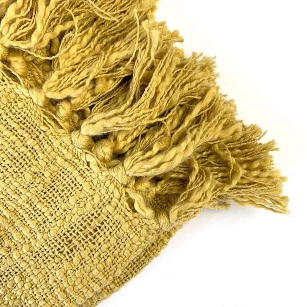 Plaid Shellia oker 170x130cm fringes