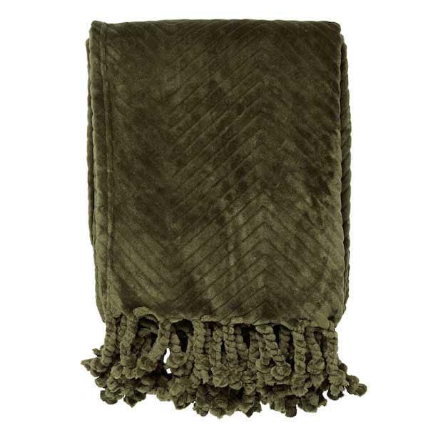 Plaid Ziggy chive 180x140cm