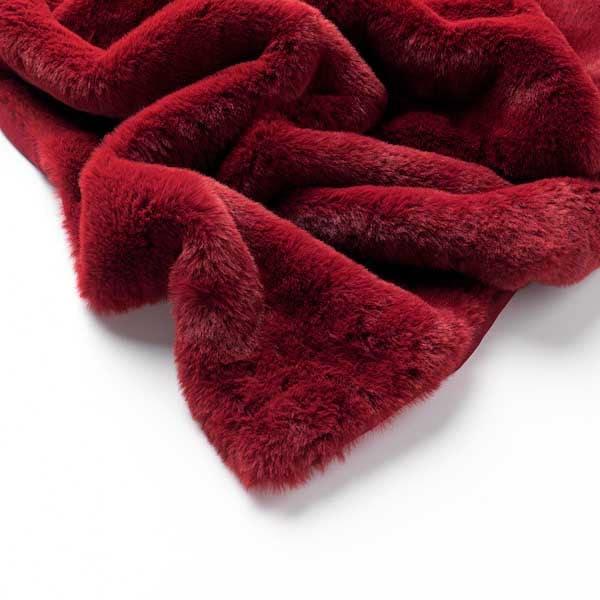 Plaid Zinzi merlot 180x140cm uitgevouwen
