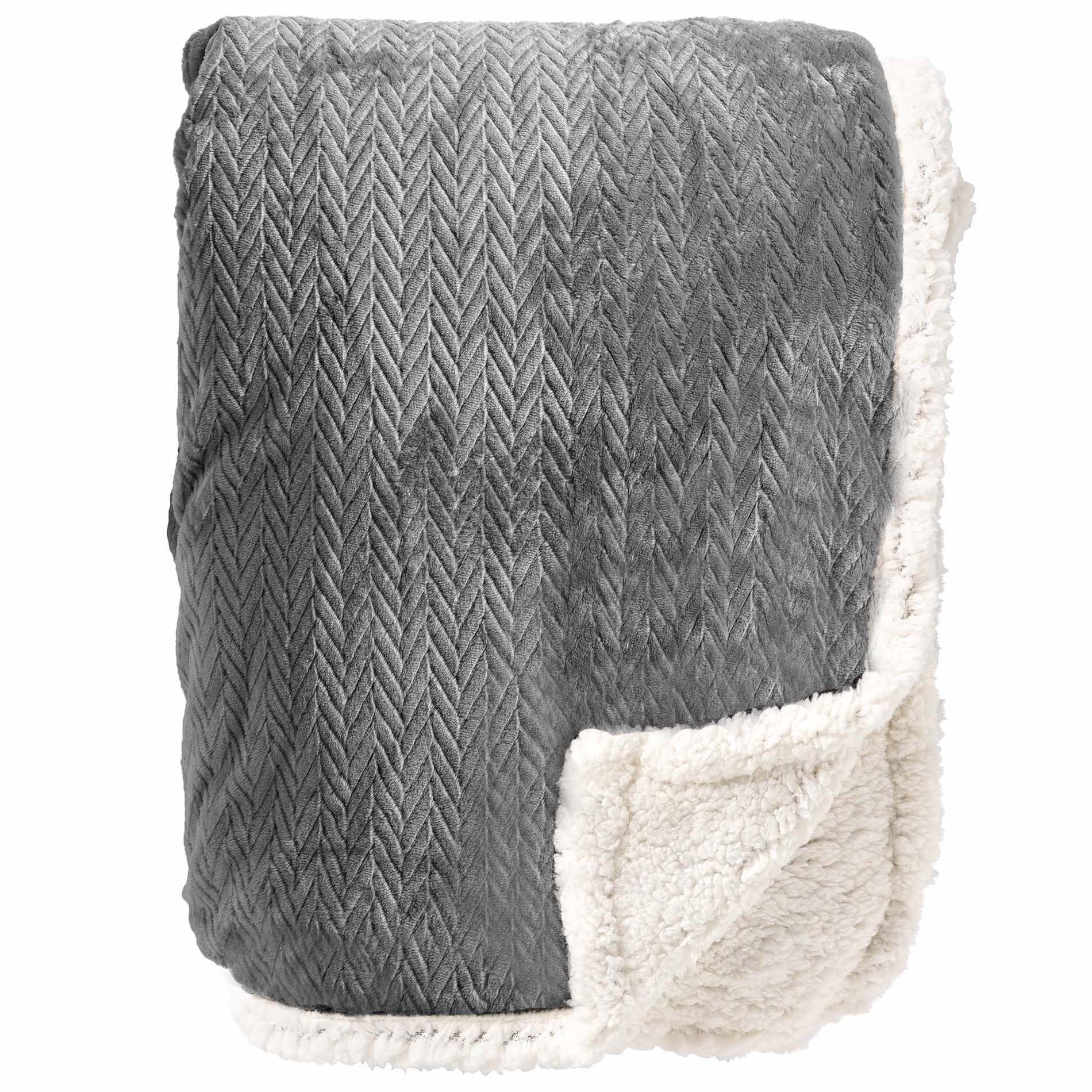 Plaid Bobby charcoal gray 200x150cm