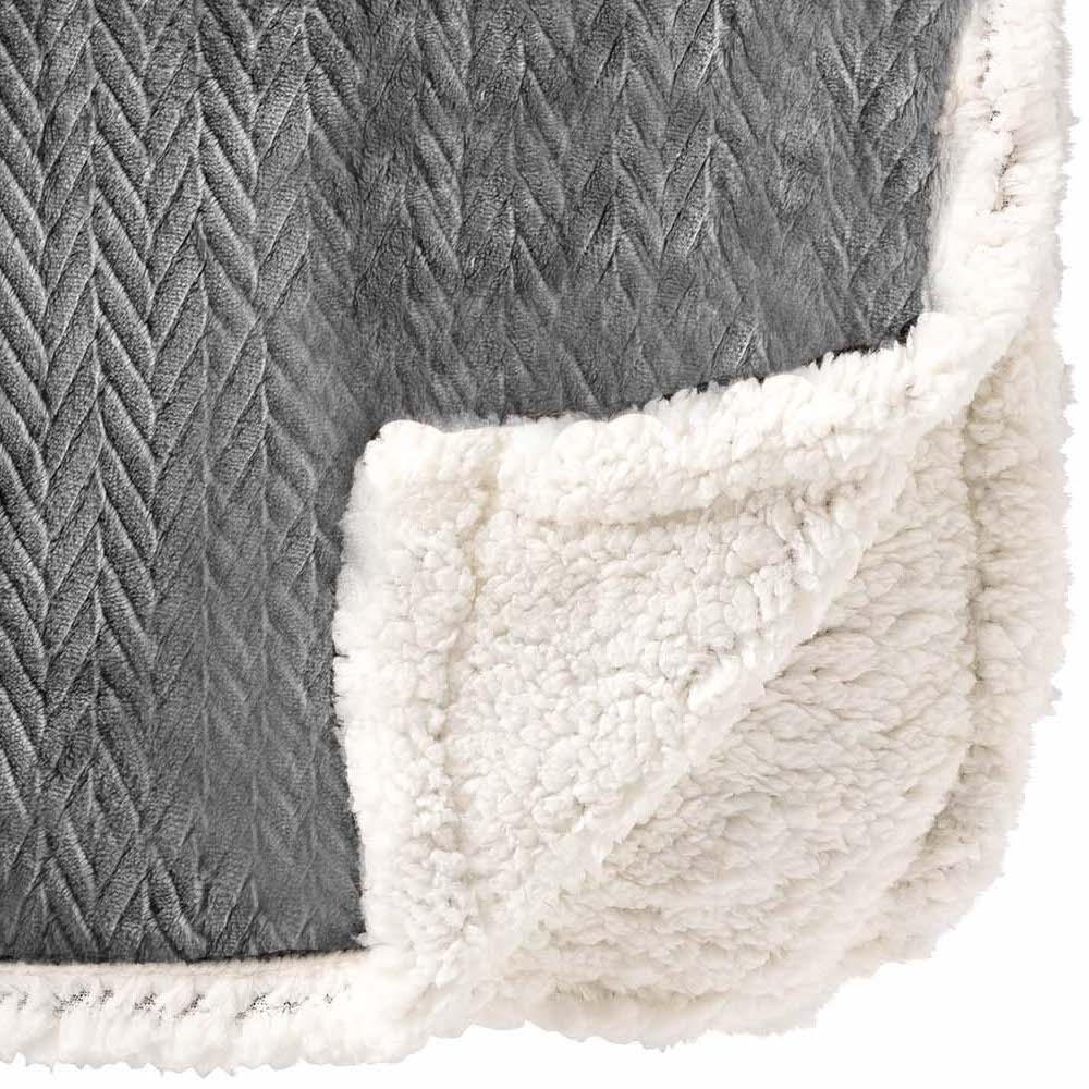 Plaid Bobby charcoal gray 200x150cm