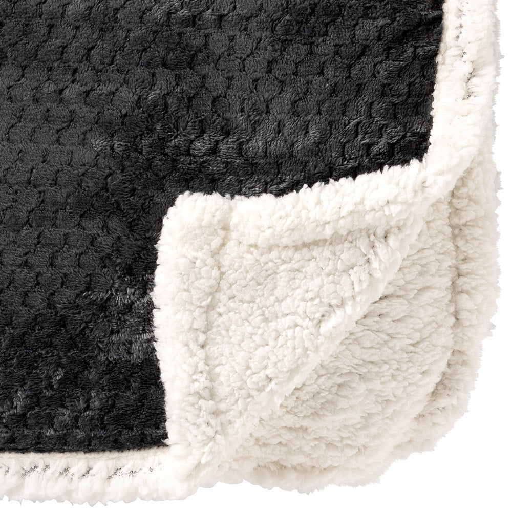 Plaid Cody charcoal gray 200x150cm