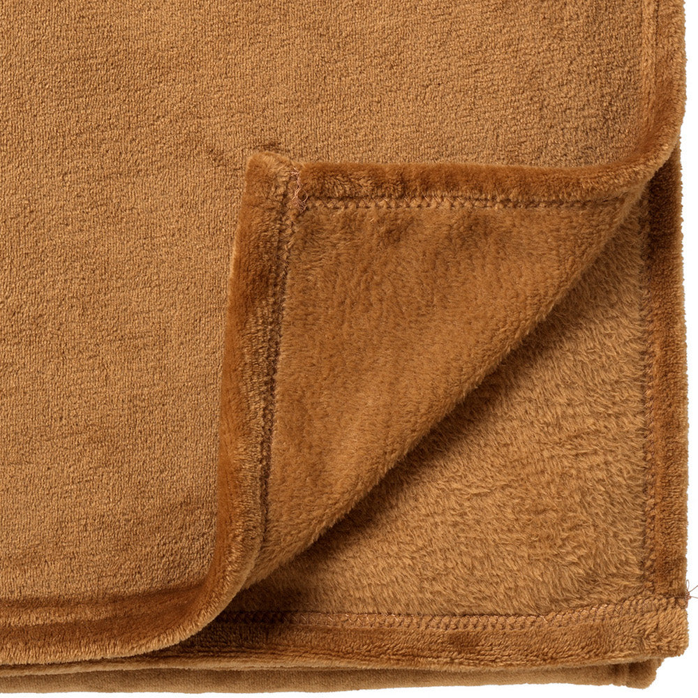 Plaid Sidney tobacco brown 180x140cm