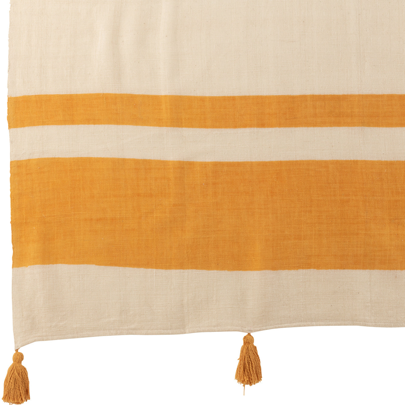 Plaid Strand Groeven Katoen oker 185x135cm