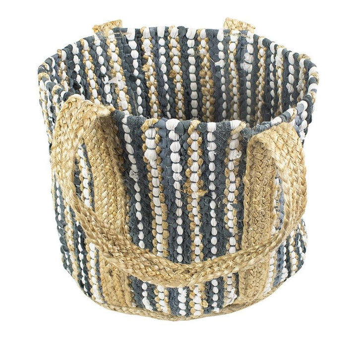 Shopper Jute-Katoen grijs 50x35cm bovenkant open