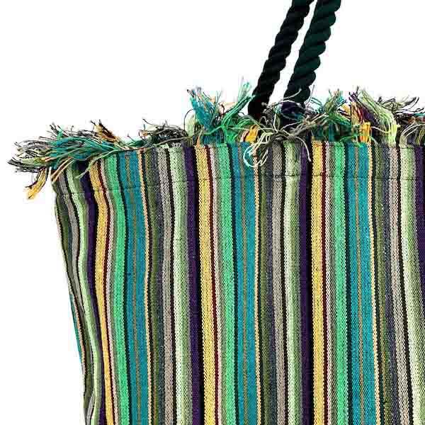 Shopper River groen 50x50cm detail