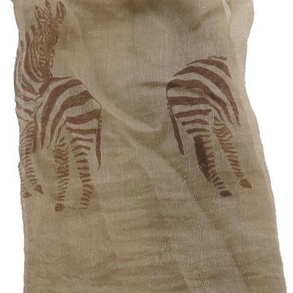 Sjaal Zebra beige 180x70cm detail