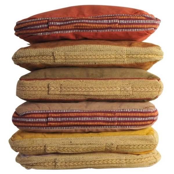 Stoelkussen Uxmal tobacco 40x40x12cm zijkant