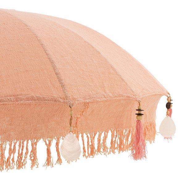 Tafelparasol op voet Kwast peche 57x57x51cm franjes kwastjes