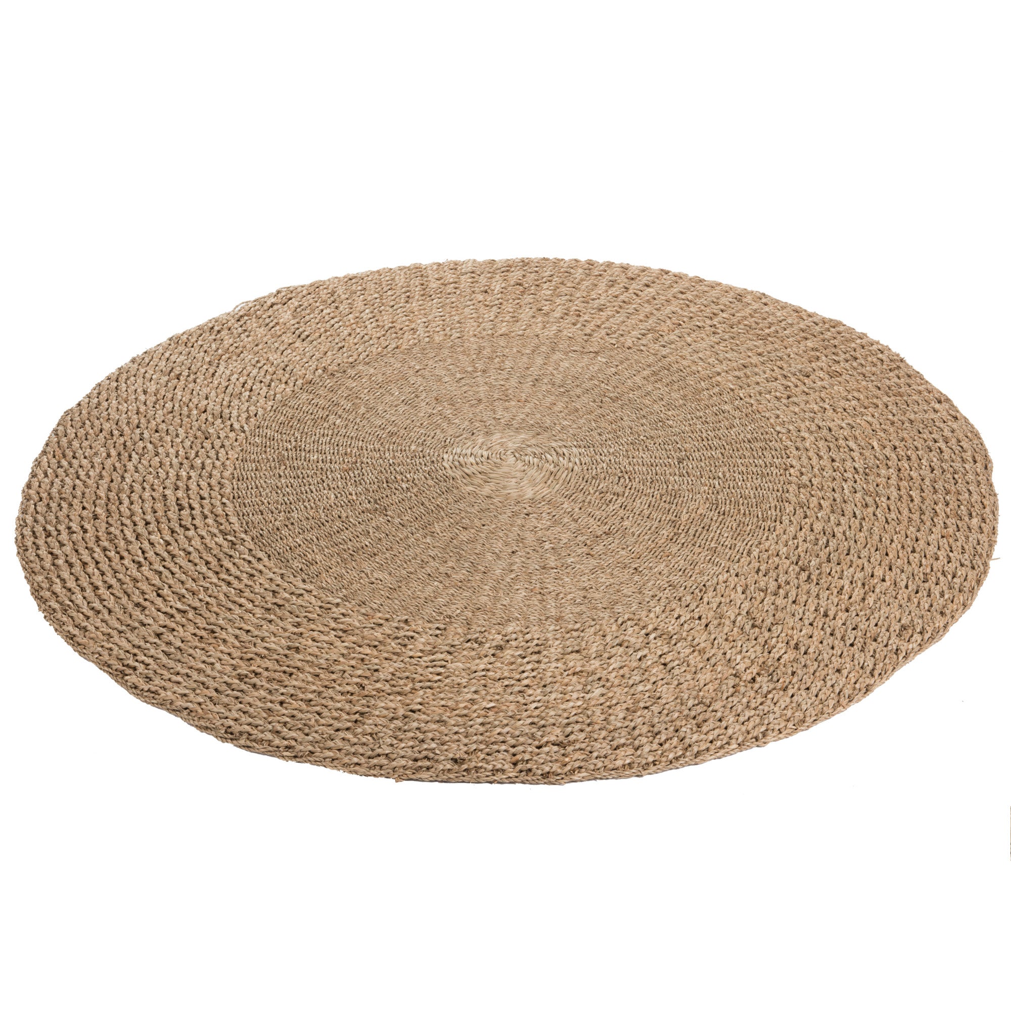 Tapijt Gevlochten Zeegras naturel rond 120x120cm