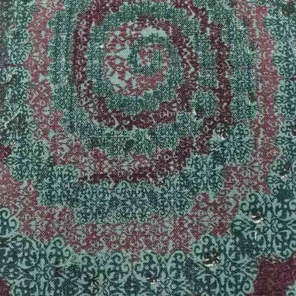 Vloerkleed Block katoen multi groen 150x90cm detail