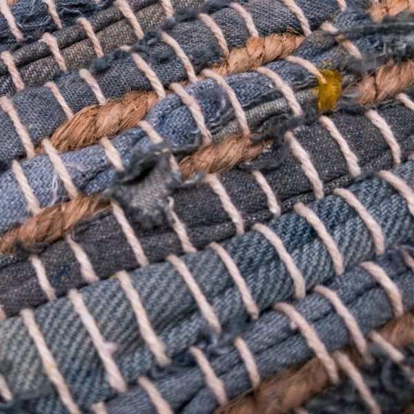 Vloerkleed Stonewash denim-jute 140x80cm detail