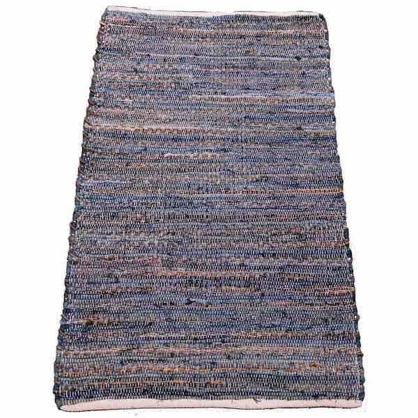 Vloerkleed Stonewash denim-jute 140x80cm