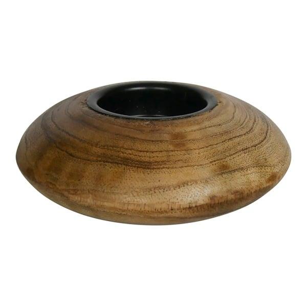Waxinelichthouder Mango hout 11x11x4cm
