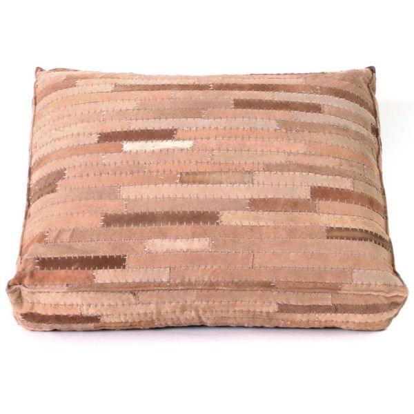 Zitkussen Suede-Leer bruin 60x45x12cm